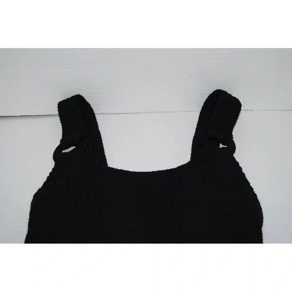 NWOT HUNZA G DOMINO RING HARDWARE ONE-PIECE SWIMSUIT BLACK WOMEN'S ONE SIZE - Picture 7 of 14